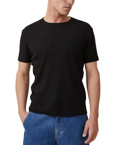 Cotton On Men's Crewneck Ribbed T-shirt In Black