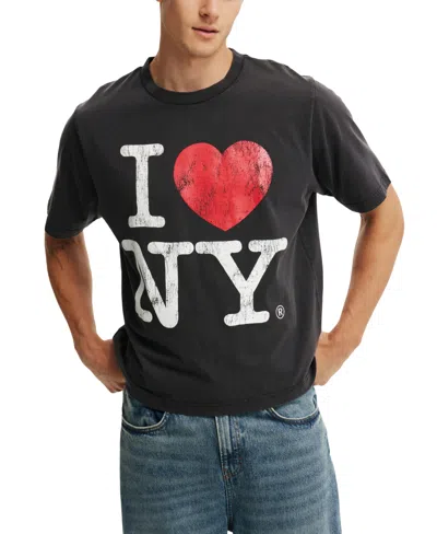 Cotton On Crop Fit New York License T-shirt