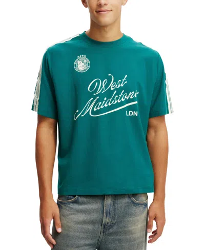 Cotton On Men's Cropped Fit Graphic T-shirt In Green