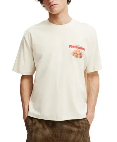 Cotton On Men's Cropped Fit Graphic T-shirt In White