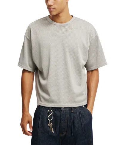 Cotton On Men's Cropped Fit Mesh T-shirt In Overcast Gray