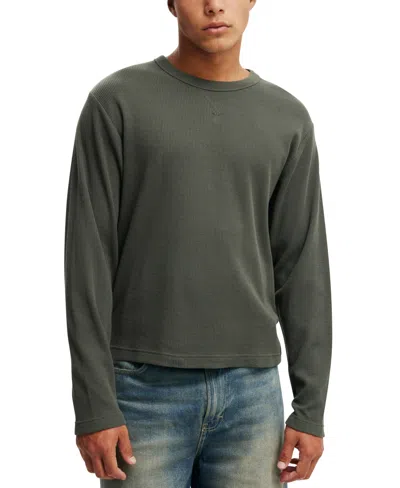 Cotton On Men's Cropped Fit Textured T-shirts In Green