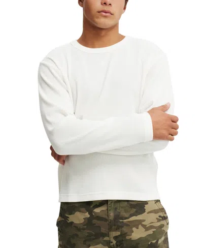 Cotton On Men's Cropped Fit Textured T-shirts In White