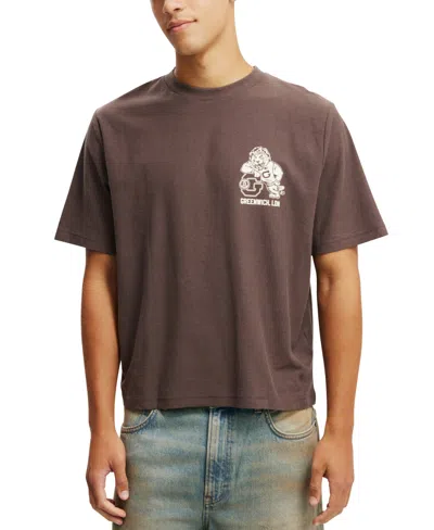 COTTON ON MEN'S CROPPED GRAPHIC T-SHIRT