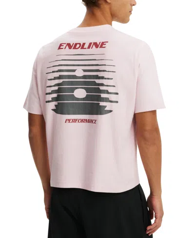 Cotton On Men's Cropped Modern-fit Graphic T-shirt In Pink