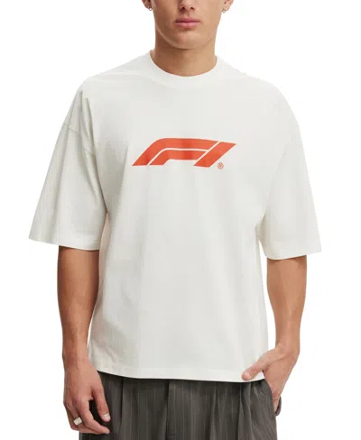 Cotton On Men's Cropped Modern-fit License T-shirt In White