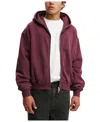 Cotton On Cropped Zip Up Hoodie In Burgundy