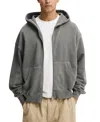 Cotton On Cropped Zip Up Hoodie In Gray