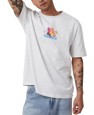 Cotton On Men's Dabsmyla Loose Fit T-shirt In Dab White Marle,butterfly