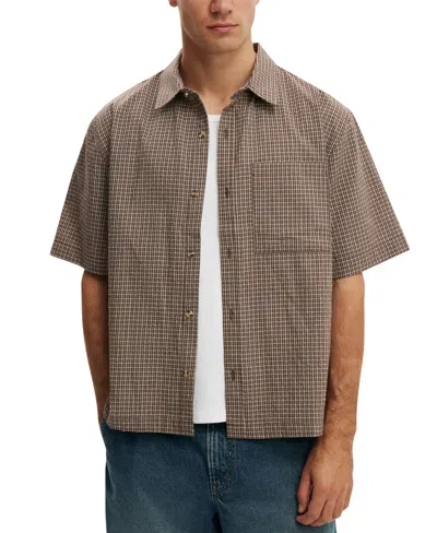Cotton On Men's Darcy Short-sleeve Shirt In Brown