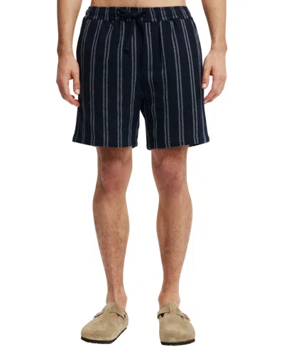 Cotton On Men's Easy Shorts In Dark Blue Easy Stripe