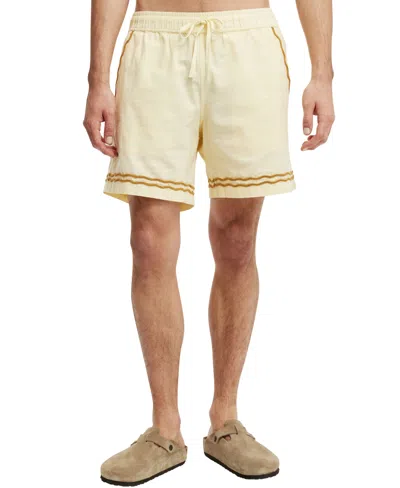 Cotton On Men's Elevated Easy Shorts In Lemon Border