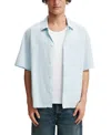 Cotton On Eli Linen Blend Short Sleeve Shirt In White