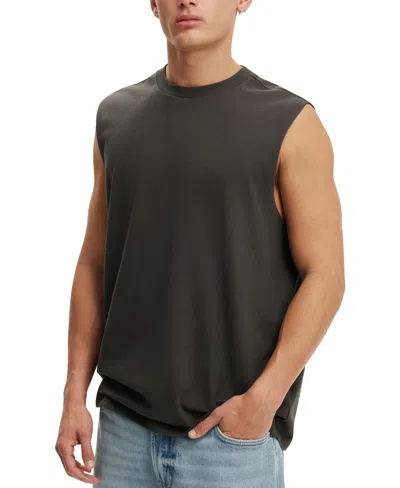 Cotton On Men's Everyday Muscle Print Tank Top In Charcoal
