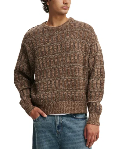 Cotton On Men's Garage Knit Sweater In Taupe Pattern