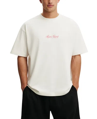 COTTON ON MEN'S GRAPHIC BOX FIT TEXT T-SHIRT