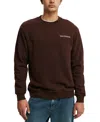 Cotton On Men's Graphic Crew Fleece Sweatshirt In Dark Oak,velvet Weekends