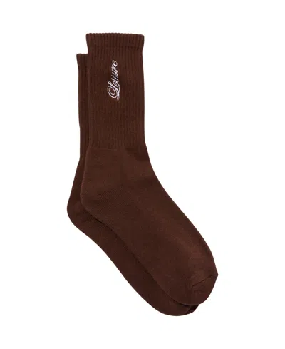 Cotton On Men's Graphic Sock In Chocolate,leisure