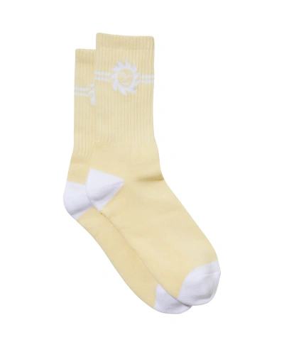 Cotton On Men's Graphic Sock In Lemon,good Days