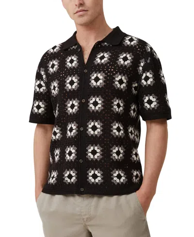Cotton On Men's Havana Short Sleeve Shirt In Black