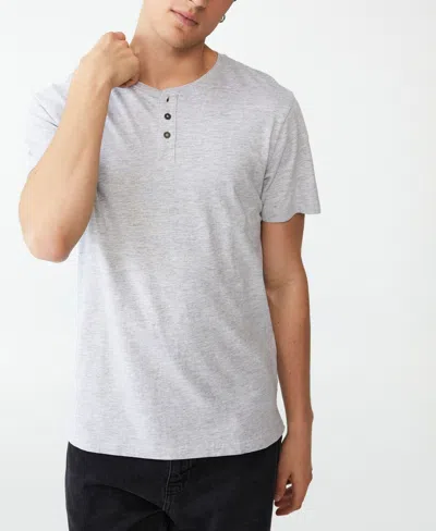 Cotton On Men's Henley T-shirt In Gray