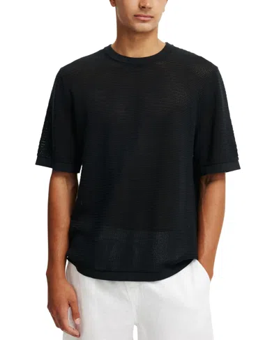 Cotton On Men's Knit T-shirt In Black