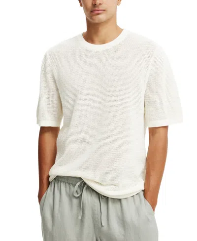 Cotton On Men's Knit T-shirt In Off White