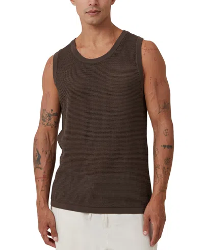 Cotton On Men's Knit Tank Top In Brown