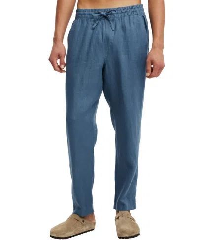 Cotton On Men's Linen Pant In Blue