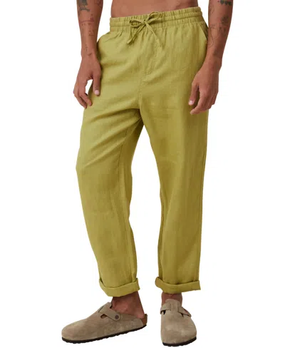 Cotton On Men's Linen Pant In Green