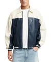 Cotton On Men's Artificial Leather Western Jacket In Blue