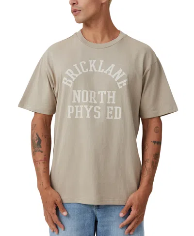 Cotton On Men's Loose Fit College T-shirt In Beige