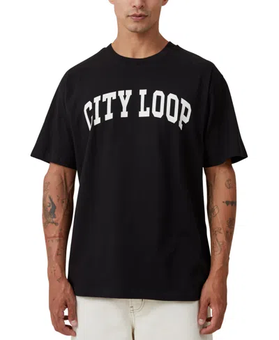Cotton On Men's Loose Fit College T-shirt In Black