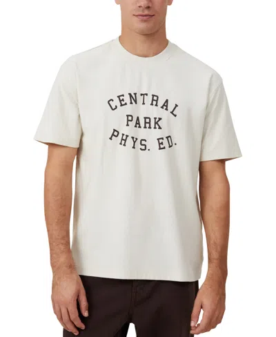 Cotton On Men's Loose Fit College T-shirt In Off White