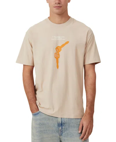 Cotton On Men's Loose Fit Music T-shirt In Cashew,post Malone - Keys