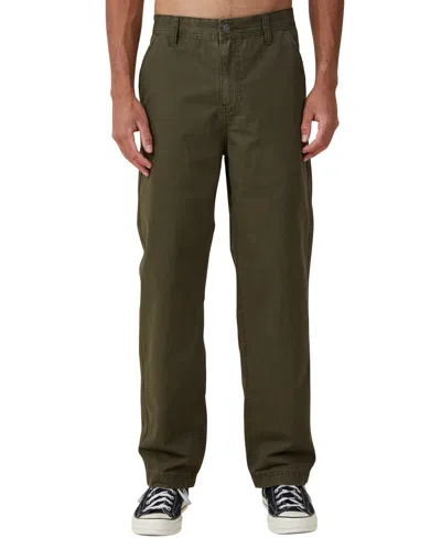 Cotton On Men's Loose Fit Pants In Washed Jungle Ripstop