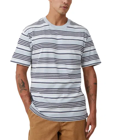 Cotton On Men's Loose Fit Stripe T-shirt In Blue