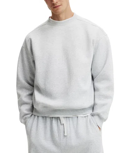 Cotton On Men's Modern Box-fit Crewneck Sweatshirt In Gray