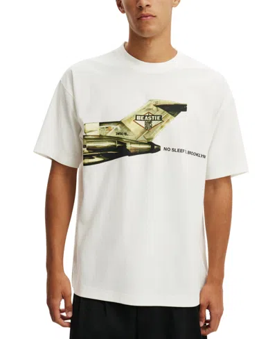 Cotton On Men's Modern Box-fit Premium Music T-shirt In White