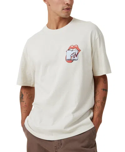 Cotton On Men's Mtv X Rolling Stones Loose Fit T-shirt In Beige
