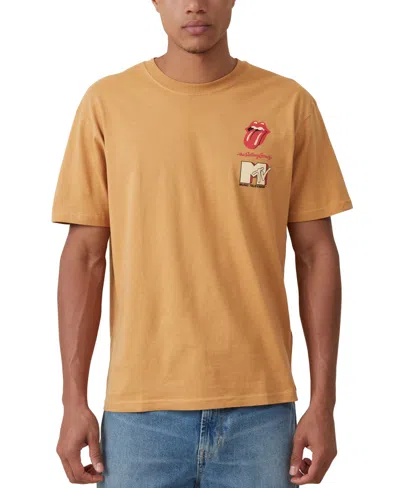 Cotton On Men's Mtv X Rolling Stones Loose Fit T-shirt In Orange