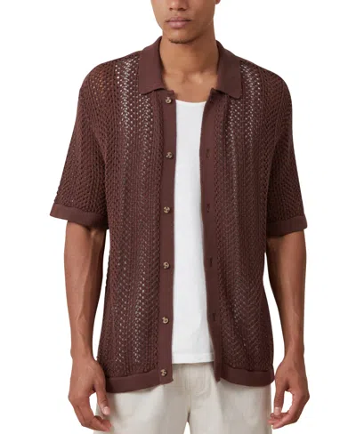 Cotton On Men's Pablo Short Sleeve Shirt In Brown