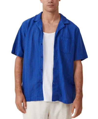 Cotton On Men's Palma Short Sleeve Shirt In Blue