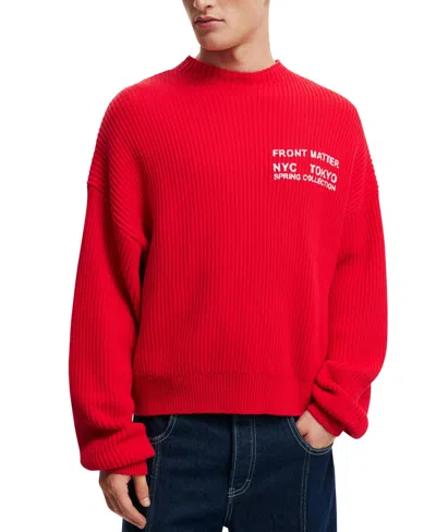 Cotton On Men's Relaxed Crew Knit Sweater