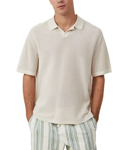 Cotton On Men's Resort Short Sleeve Polo Shirt In Beige