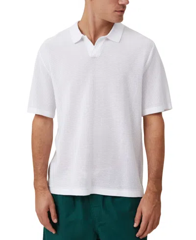 Cotton On Men's Resort Short Sleeve Polo Shirt In White