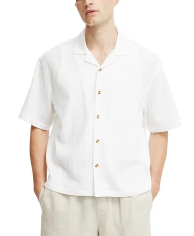 COTTON ON MEN'S RIVIERA BOX FIT SHORT SLEEVE SHIRT