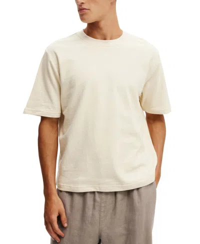 Cotton On Men's Short Sleeve T-shirt In Ecru Terry