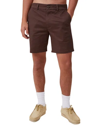 Cotton On Men's Straight Chino Short In Brown