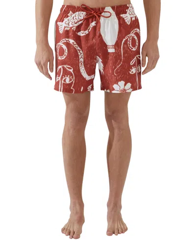 Cotton On Men's Stretch Swim Shorts In Beach Party Print